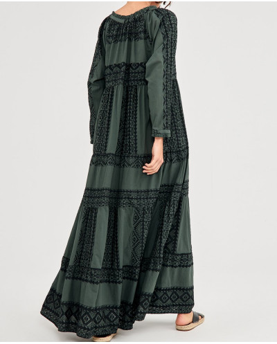 LONG EMBROIDERED DRESS