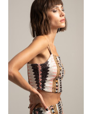 LUCID SEQUIN CROP TOP