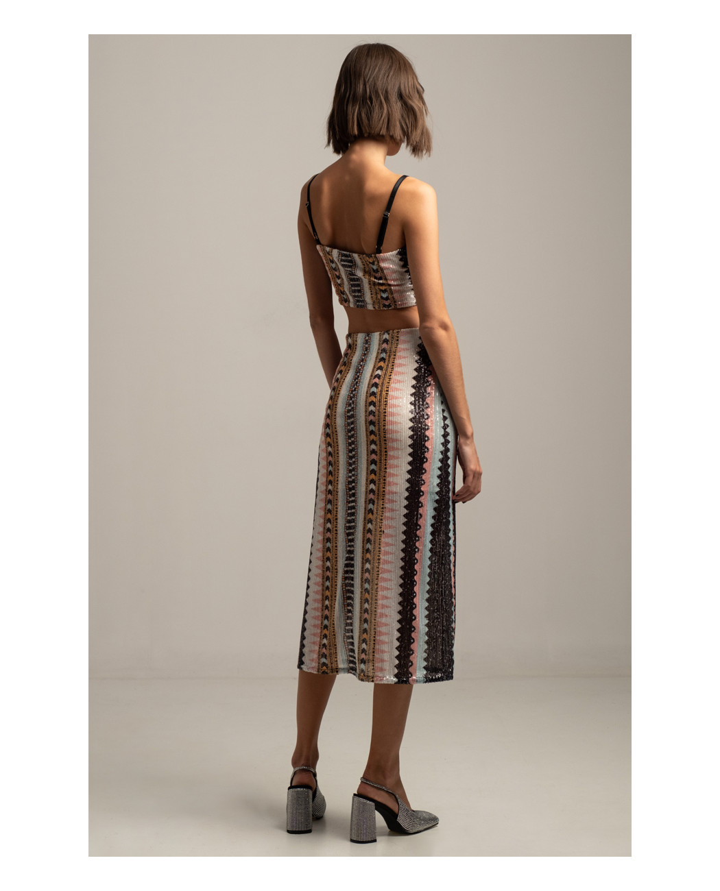 LUCID SEQUIN MIDI SKIRT LUCID SEQUIN MIDI SKIRT