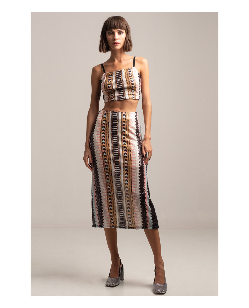 LUCID SEQUIN MIDI SKIRT LUCID SEQUIN MIDI SKIRT
