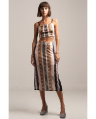 LUCID SEQUIN MIDI SKIRT