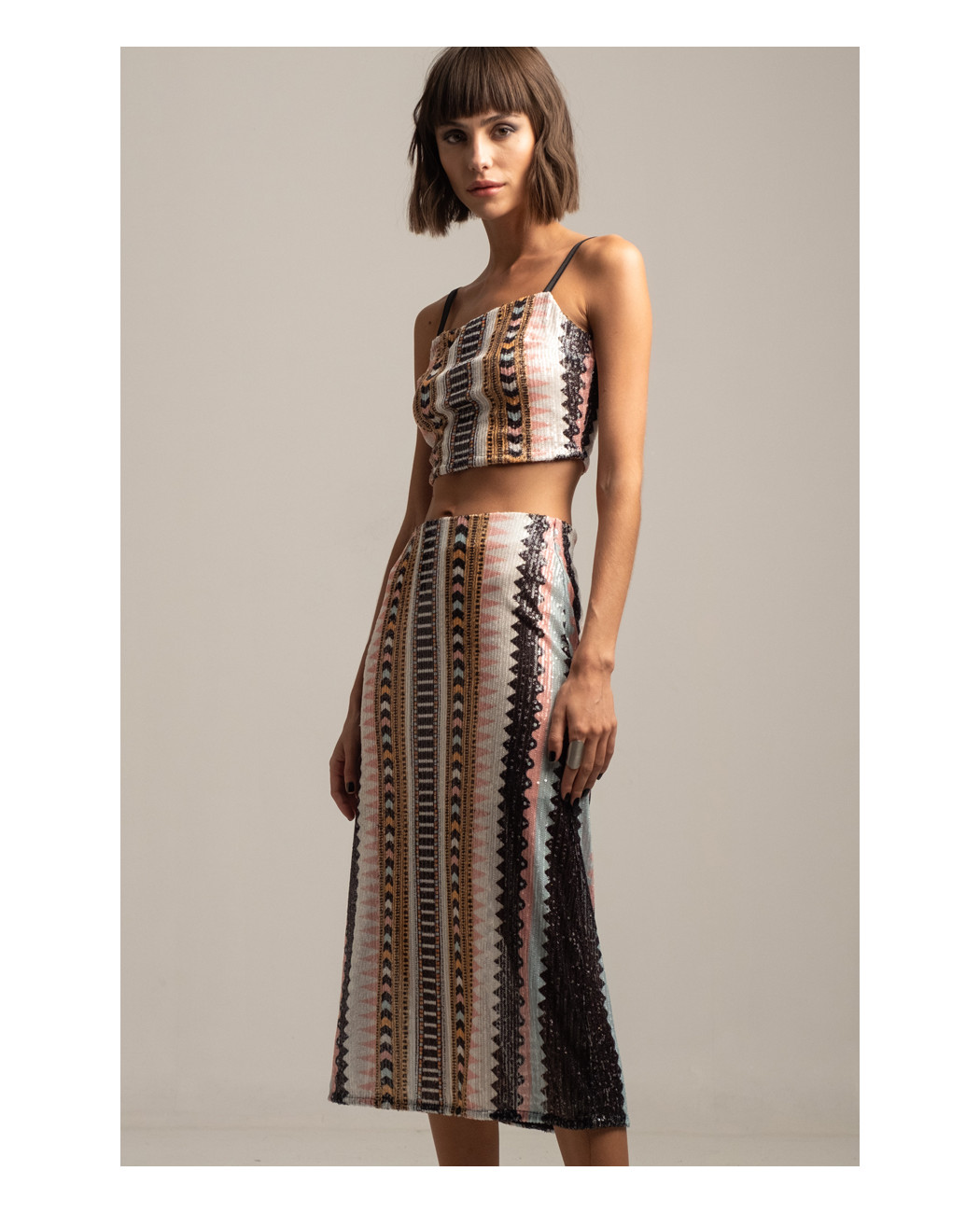 LUCID SEQUIN MIDI SKIRT LUCID SEQUIN MIDI SKIRT