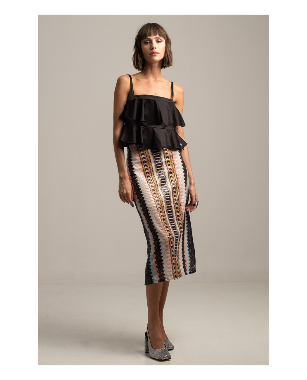 LUCID SEQUIN MIDI SKIRT LUCID SEQUIN MIDI SKIRT