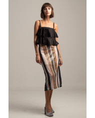 LUCID SEQUIN MIDI SKIRT