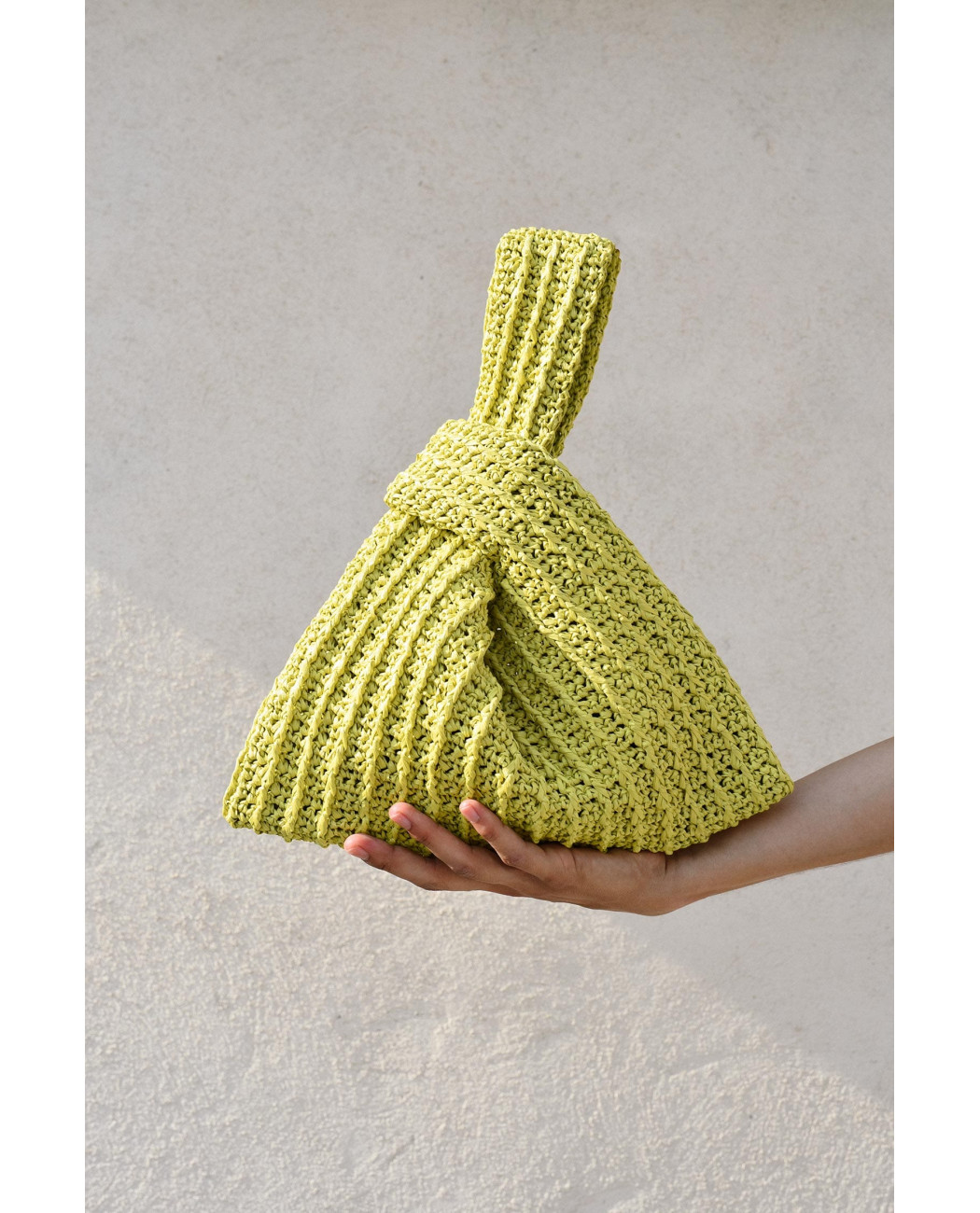 Raffia Knot Bag in Lime Raffia Knot Bag in Lime