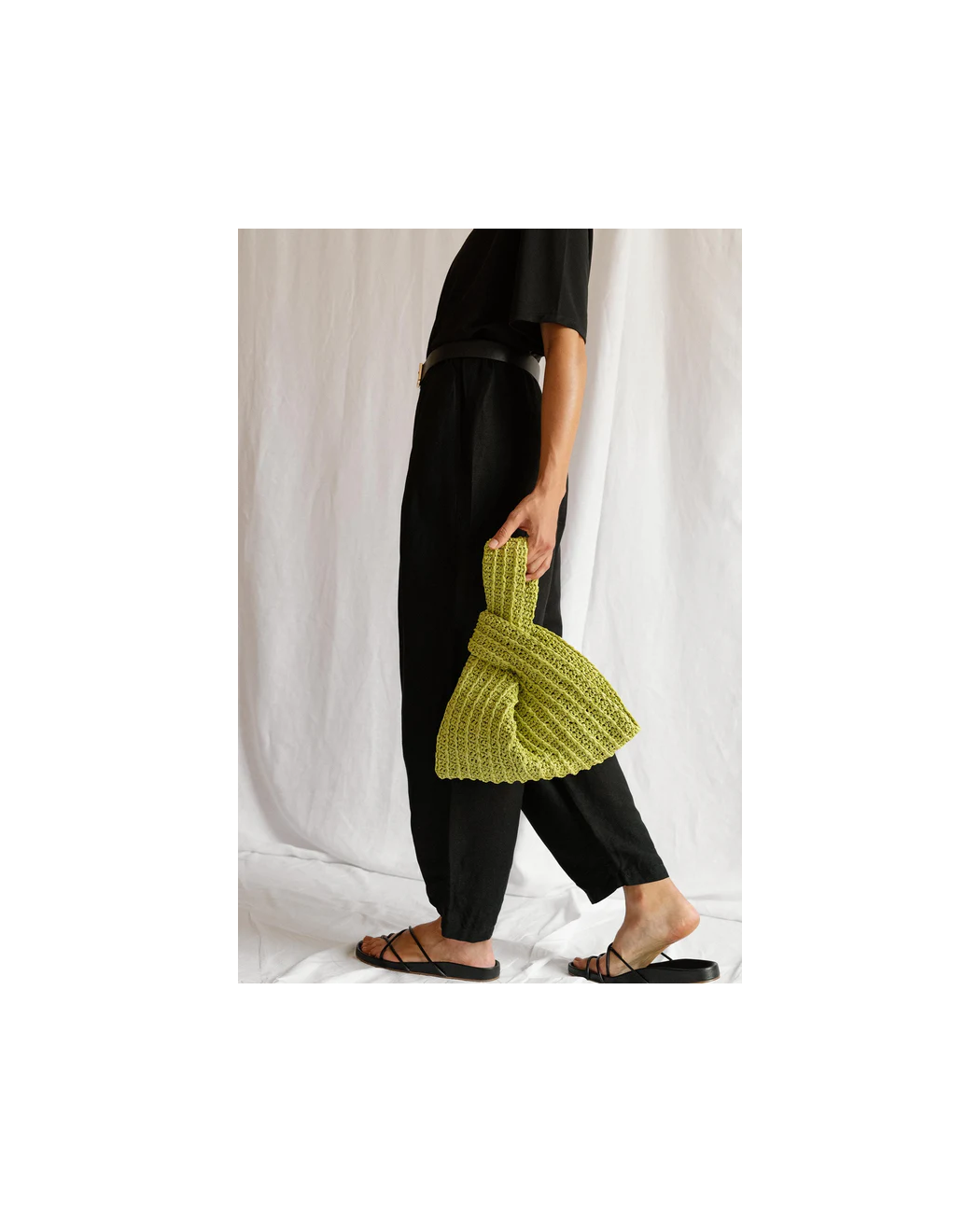 Raffia Knot Bag in Lime Raffia Knot Bag in Lime