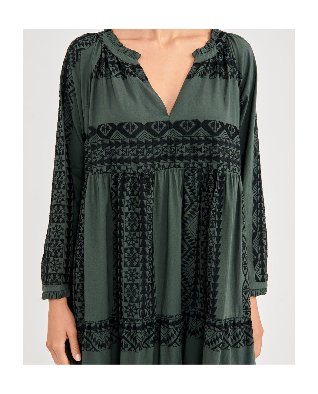 LONG EMBROIDERED DRESS LONG EMBROIDERED DRESS
