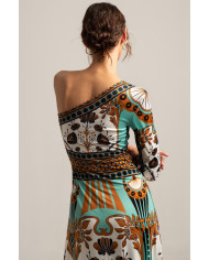 ARABESQUE ONE SHOULDER MAXI DRESS