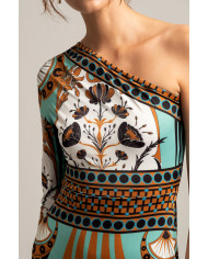ARABESQUE ONE SHOULDER MAXI DRESS
