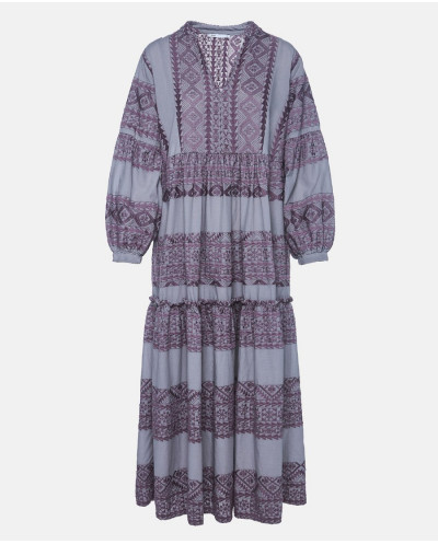 LONG EMBROIDERED DRESS