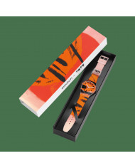 BARNS-GRAHAM'S ORANGE AND RED ON PINK