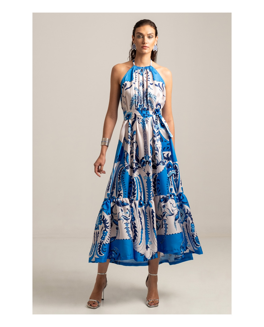 DAMASK SILKY LONG DRESS DAMASK SILKY LONG DRESS
