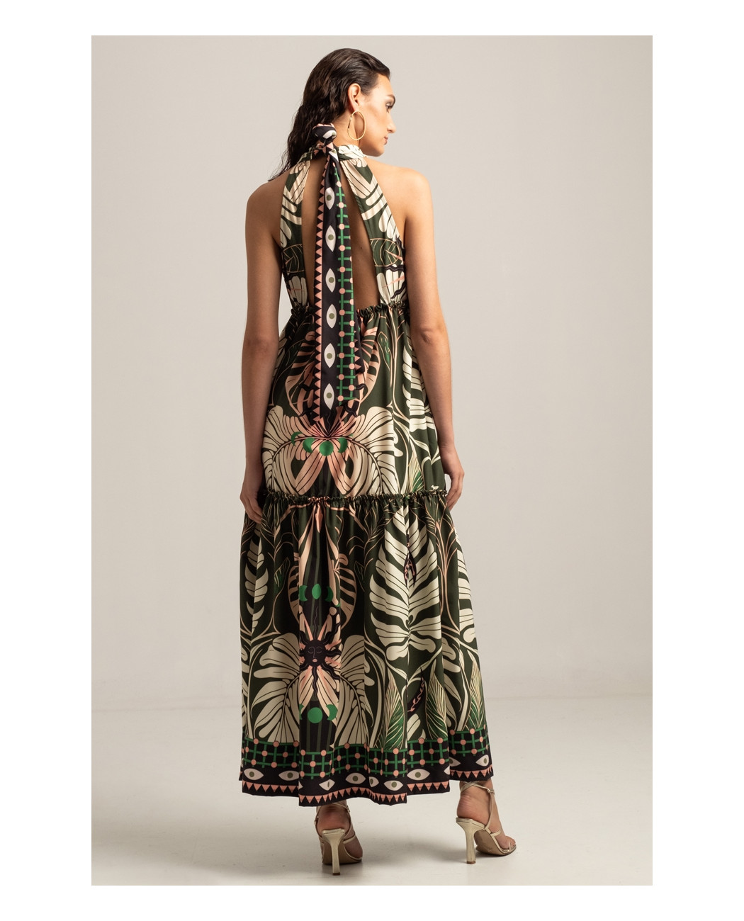 FOLIAGE MAXI TIE-ME DRESS FOLIAGE MAXI TIE-ME DRESS