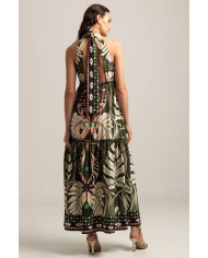 FOLIAGE MAXI TIE-ME DRESS FOLIAGE MAXI TIE-ME DRESS