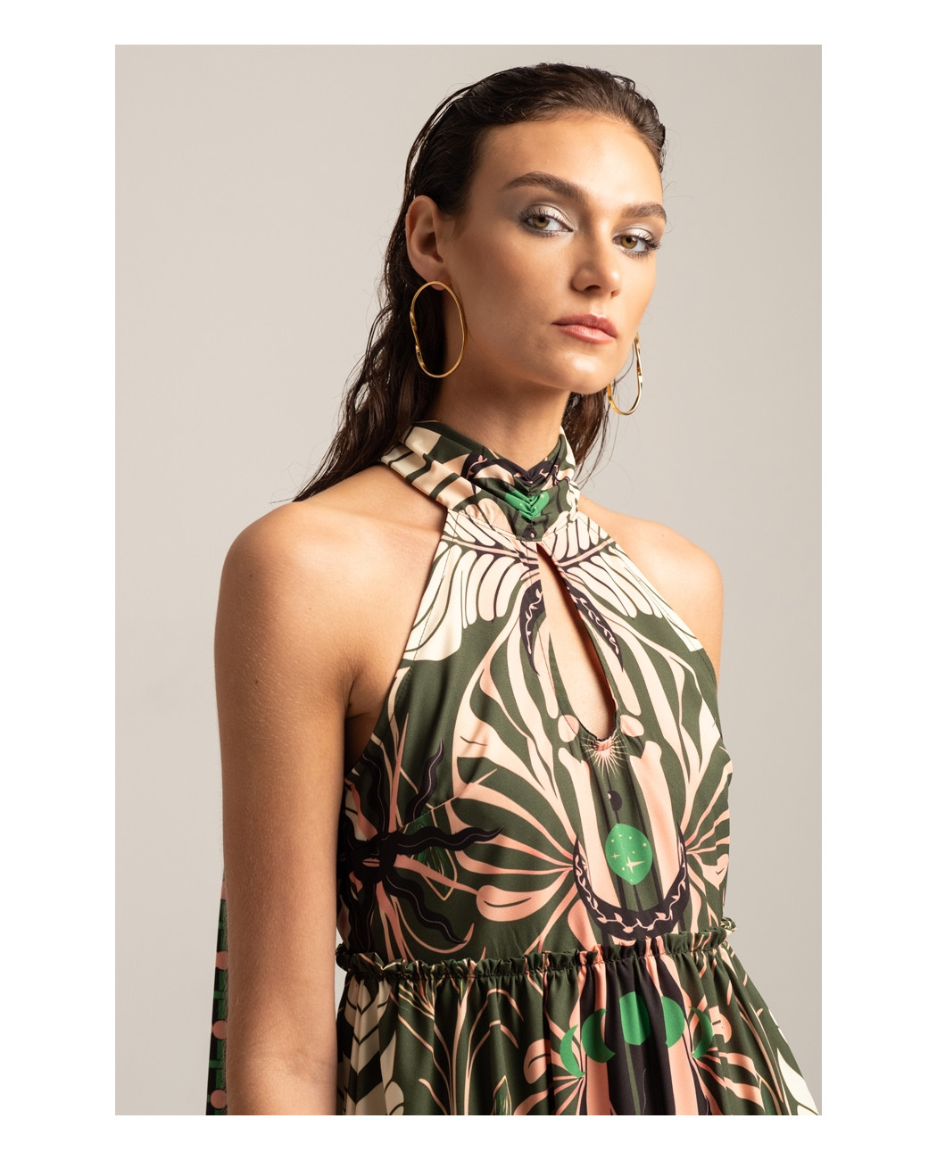 FOLIAGE MAXI TIE-ME DRESS FOLIAGE MAXI TIE-ME DRESS