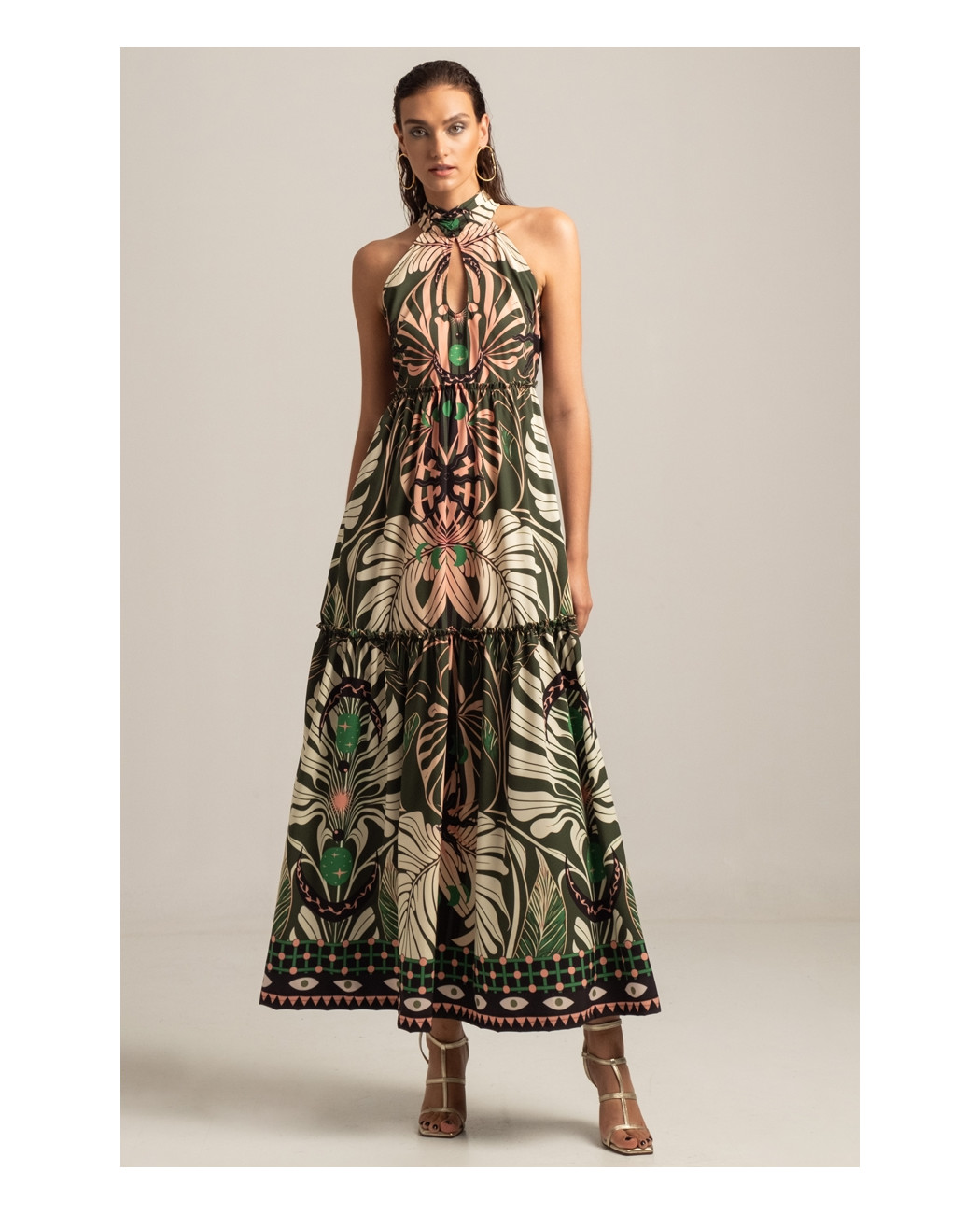 FOLIAGE MAXI TIE-ME DRESS FOLIAGE MAXI TIE-ME DRESS
