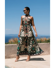 FOLIAGE MAXI TIE-ME DRESS FOLIAGE MAXI TIE-ME DRESS