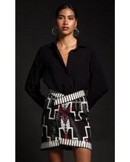 ANIMISM LONG SKIRT -Silky