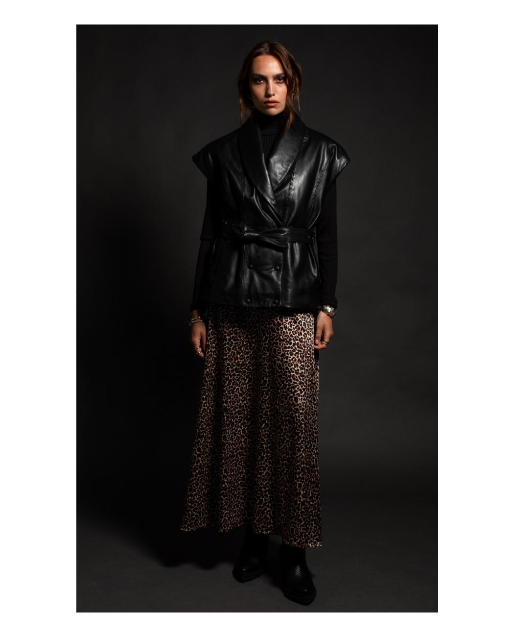 ANIMISM LONG SKIRT -Silky ANIMISM LONG SKIRT -Silky