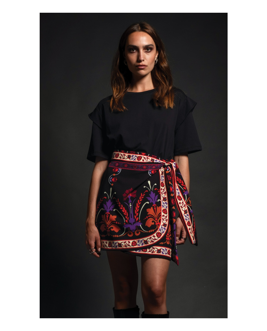 ROMANTICISM MINI WRAP SKIRT ROMANTICISM MINI WRAP SKIRT