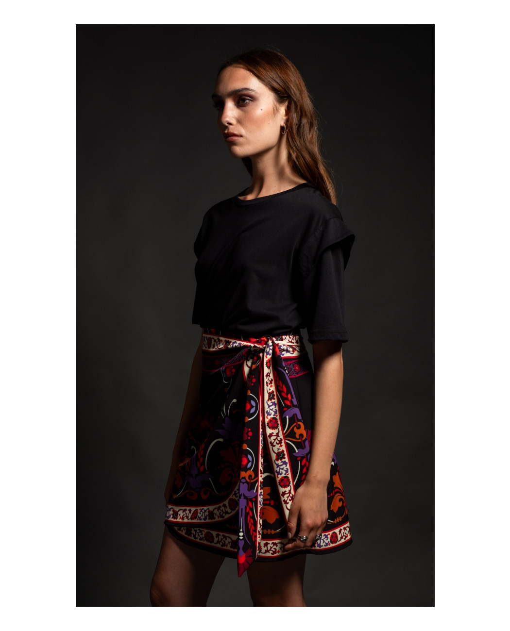 ROMANTICISM MINI WRAP SKIRT ROMANTICISM MINI WRAP SKIRT