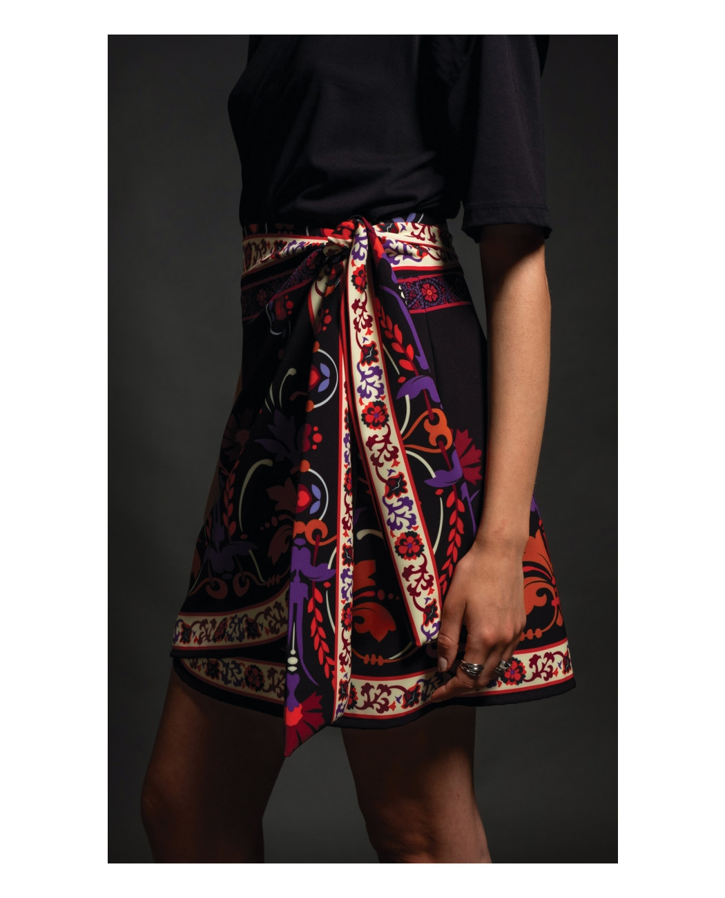 ROMANTICISM MINI WRAP SKIRT ROMANTICISM MINI WRAP SKIRT