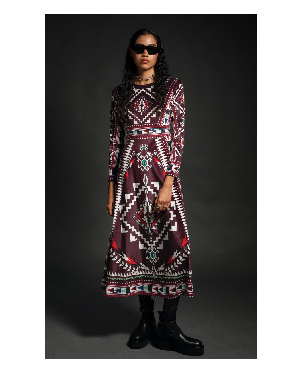 ECHO LONG DRESS -Velvet ECHO LONG DRESS -Velvet