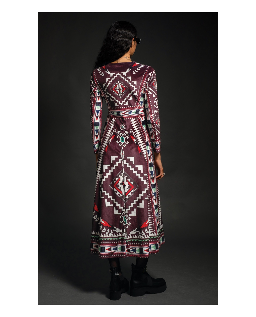 ECHO LONG DRESS -Velvet ECHO LONG DRESS -Velvet