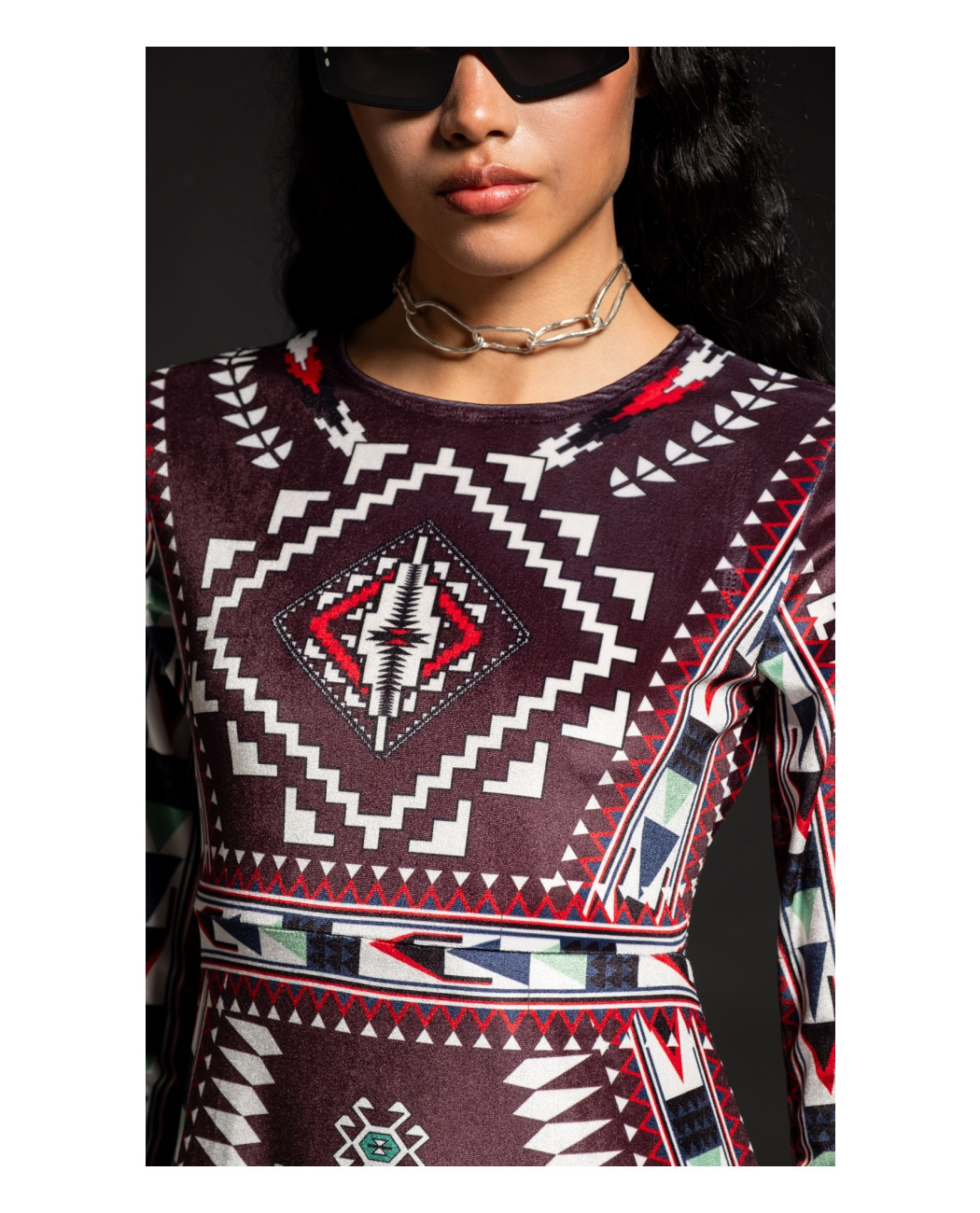ECHO LONG DRESS -Velvet ECHO LONG DRESS -Velvet