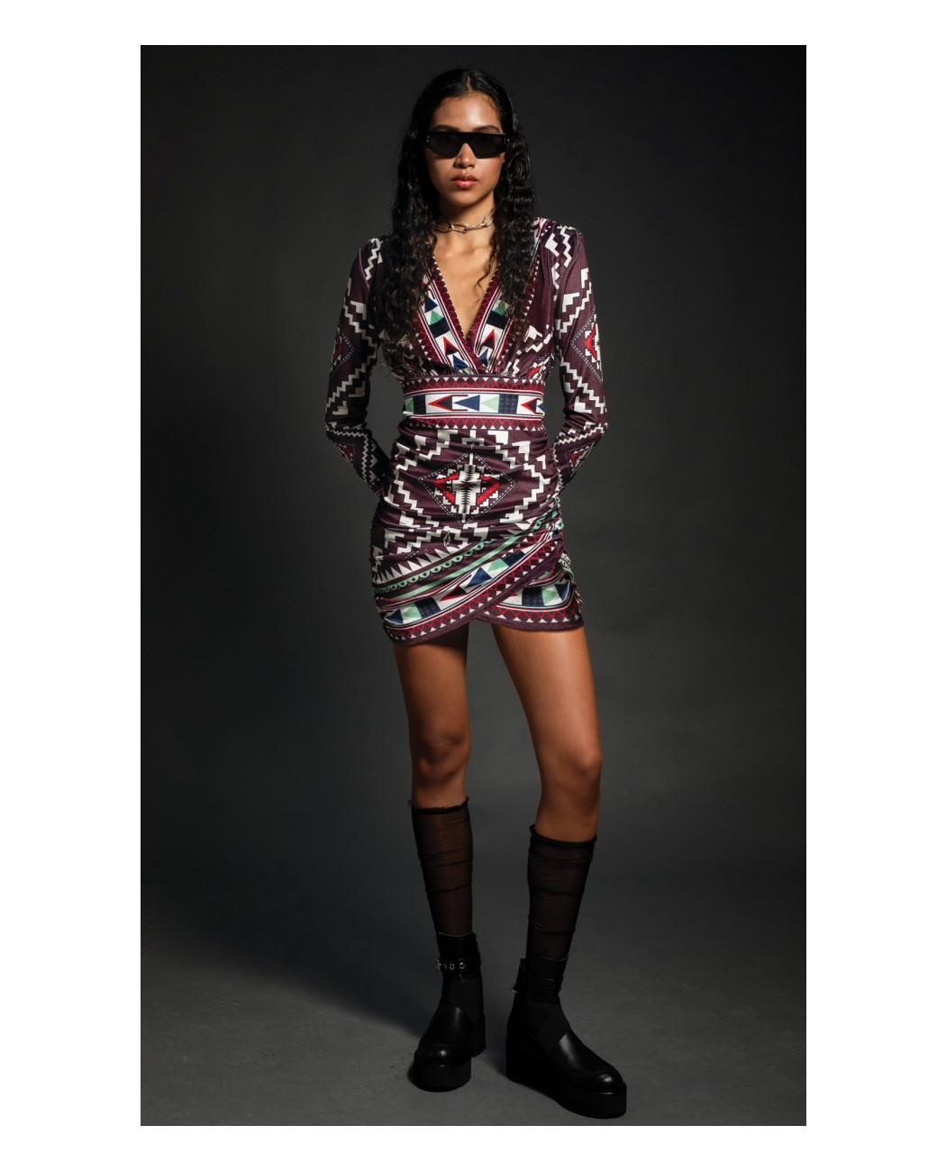 ECHO SHORT DRESS - Velvet ECHO SHORT DRESS - Velvet