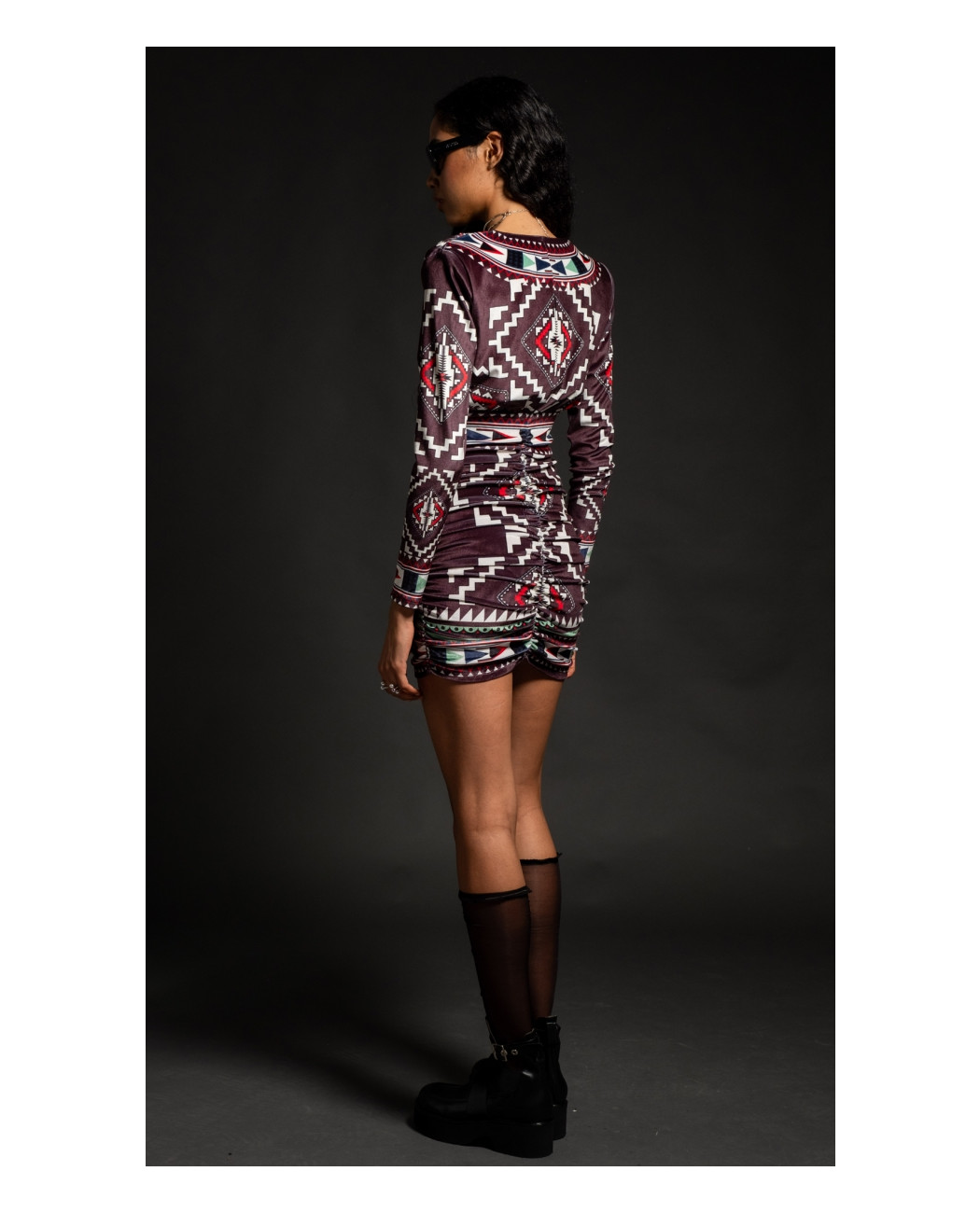 ECHO SHORT DRESS - Velvet ECHO SHORT DRESS - Velvet