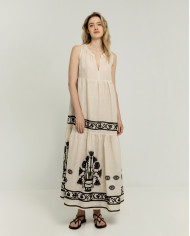 LONG EMBROIDERED DRESS