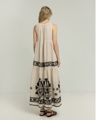 LONG EMBROIDERED DRESS