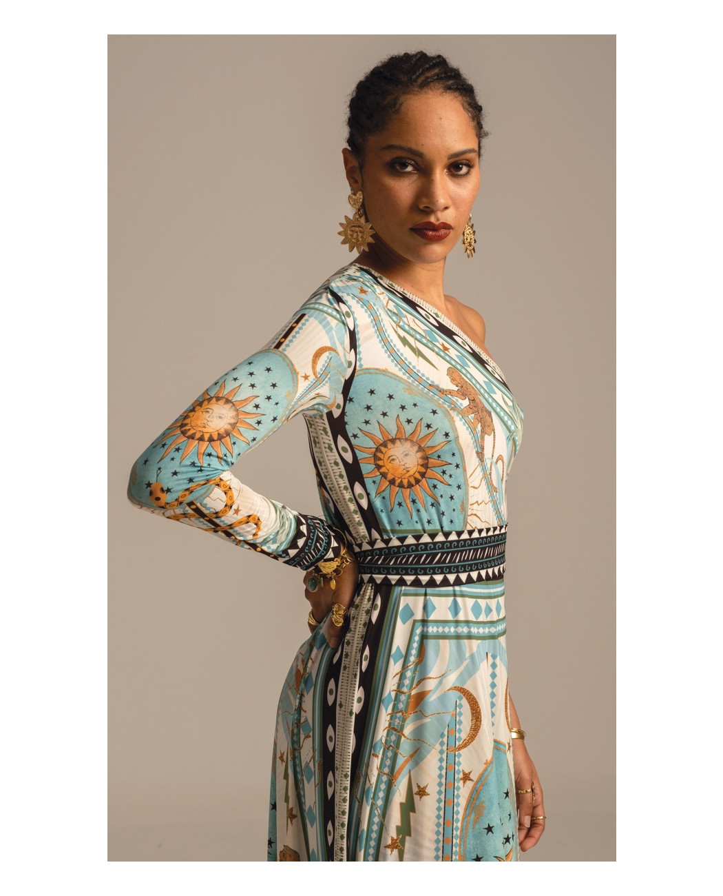 SUNSEEKER ONE SHOULDER LONG DRESS SUNSEEKER ONE SHOULDER LONG DRESS