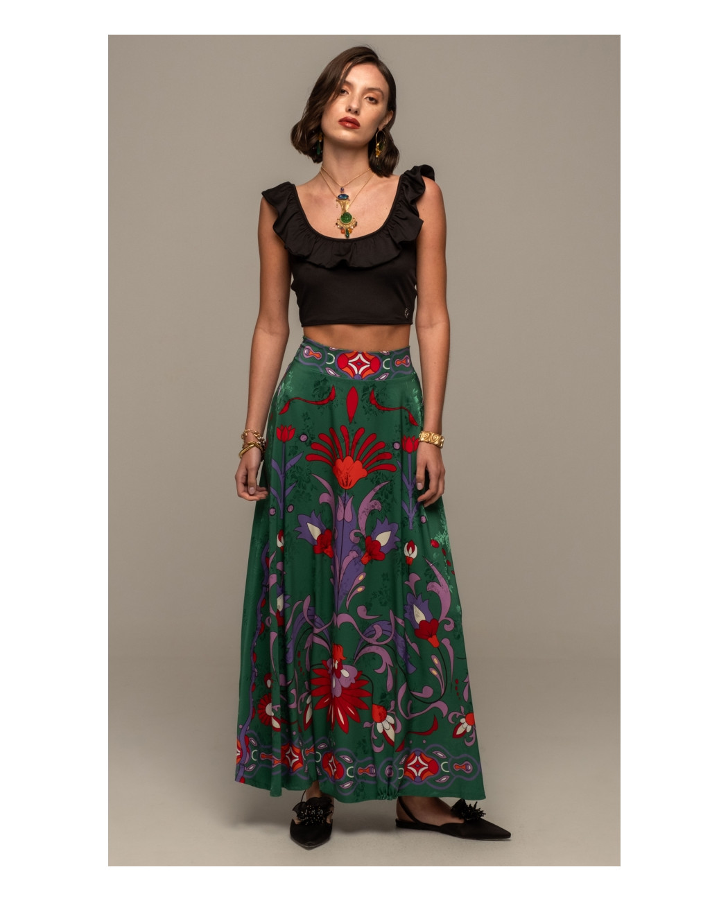 ALOE LONG SKIRT - Jacquard ALOE LONG SKIRT - Jacquard