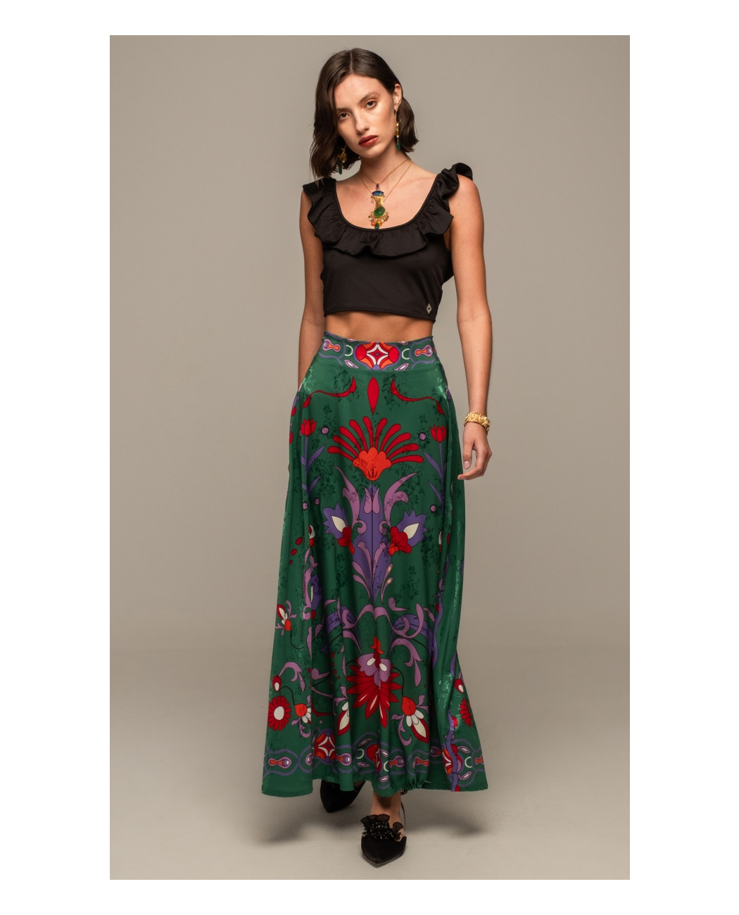 ALOE LONG SKIRT - Jacquard ALOE LONG SKIRT - Jacquard