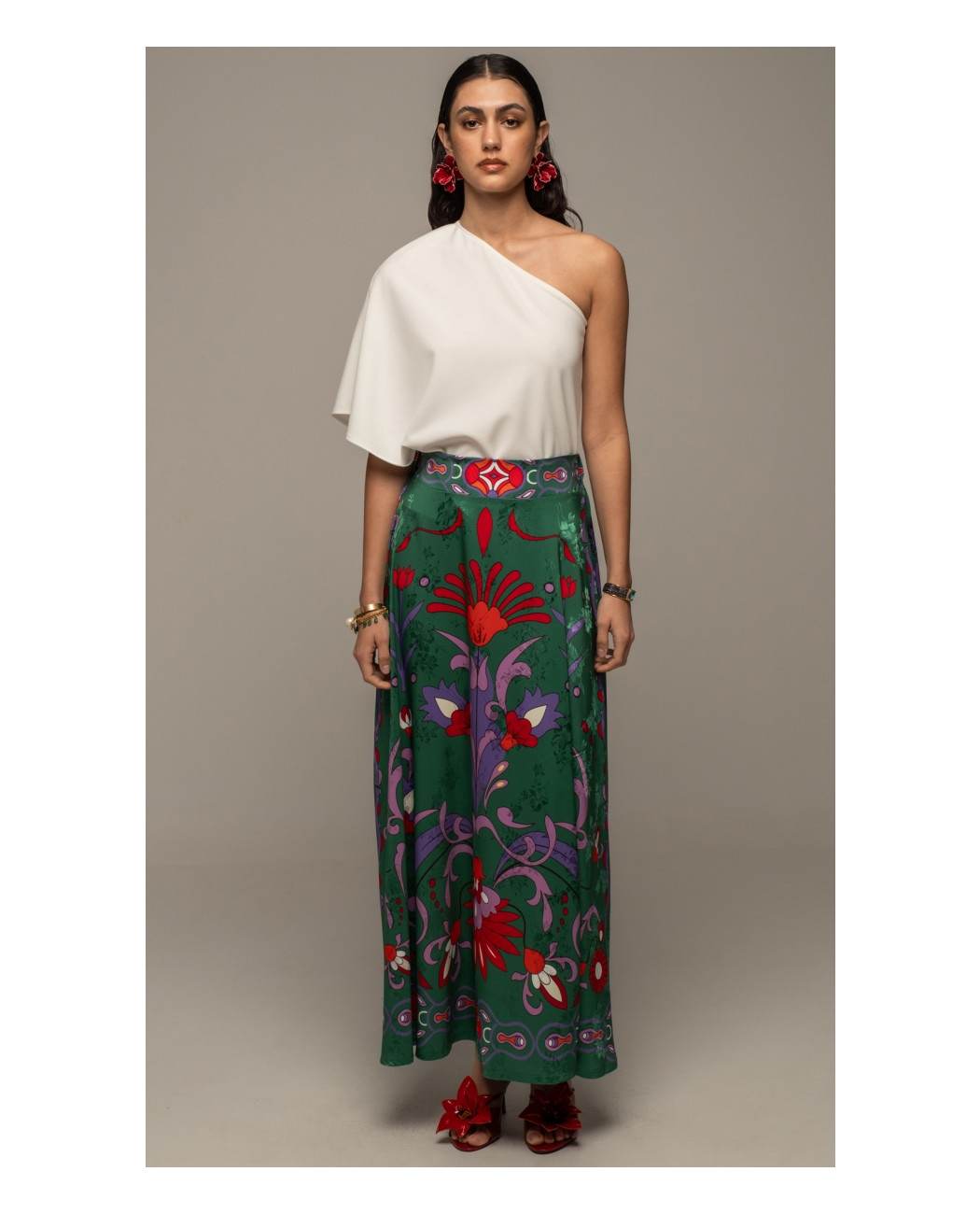 ALOE LONG SKIRT - Jacquard ALOE LONG SKIRT - Jacquard