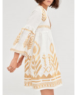 MINI EMBROIDERED BOHO DRESS