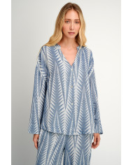 EMBROIDERED CROP TOP