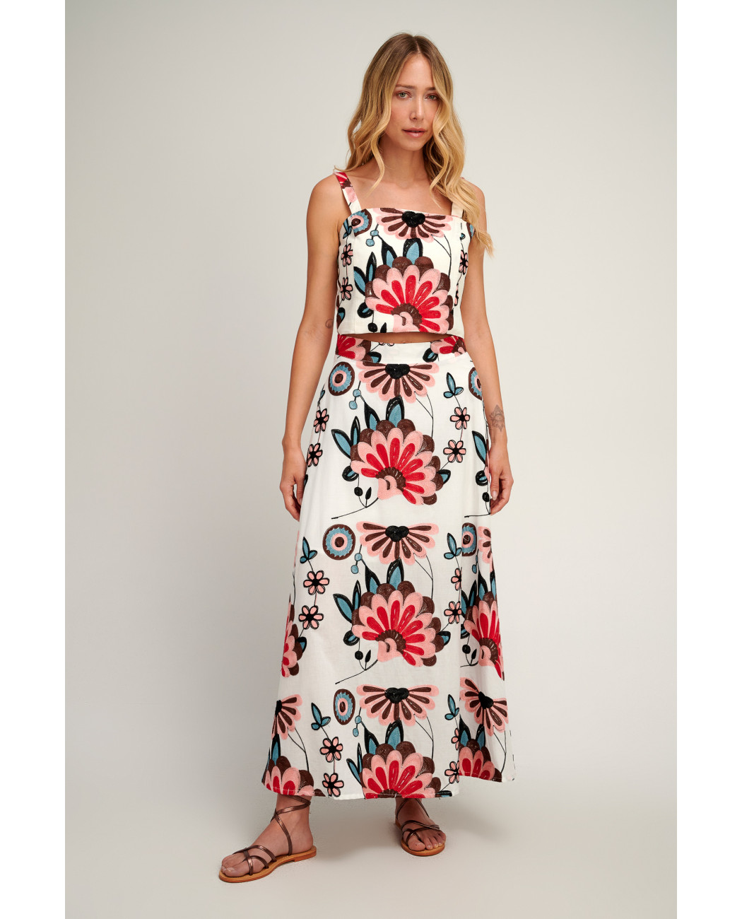 EMBROIDERED MAXI SKIRT EMBROIDERED MAXI SKIRT