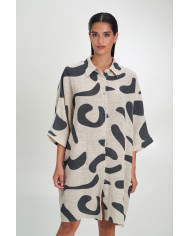 PASSIONFLOWER ONE SHOULDER MINI DRESS