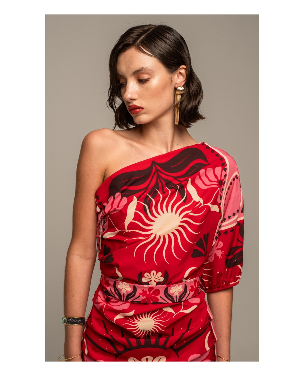 PASSIONFLOWER ONE SHOULDER MINI DRESS PASSIONFLOWER ONE SHOULDER MINI DRESS
