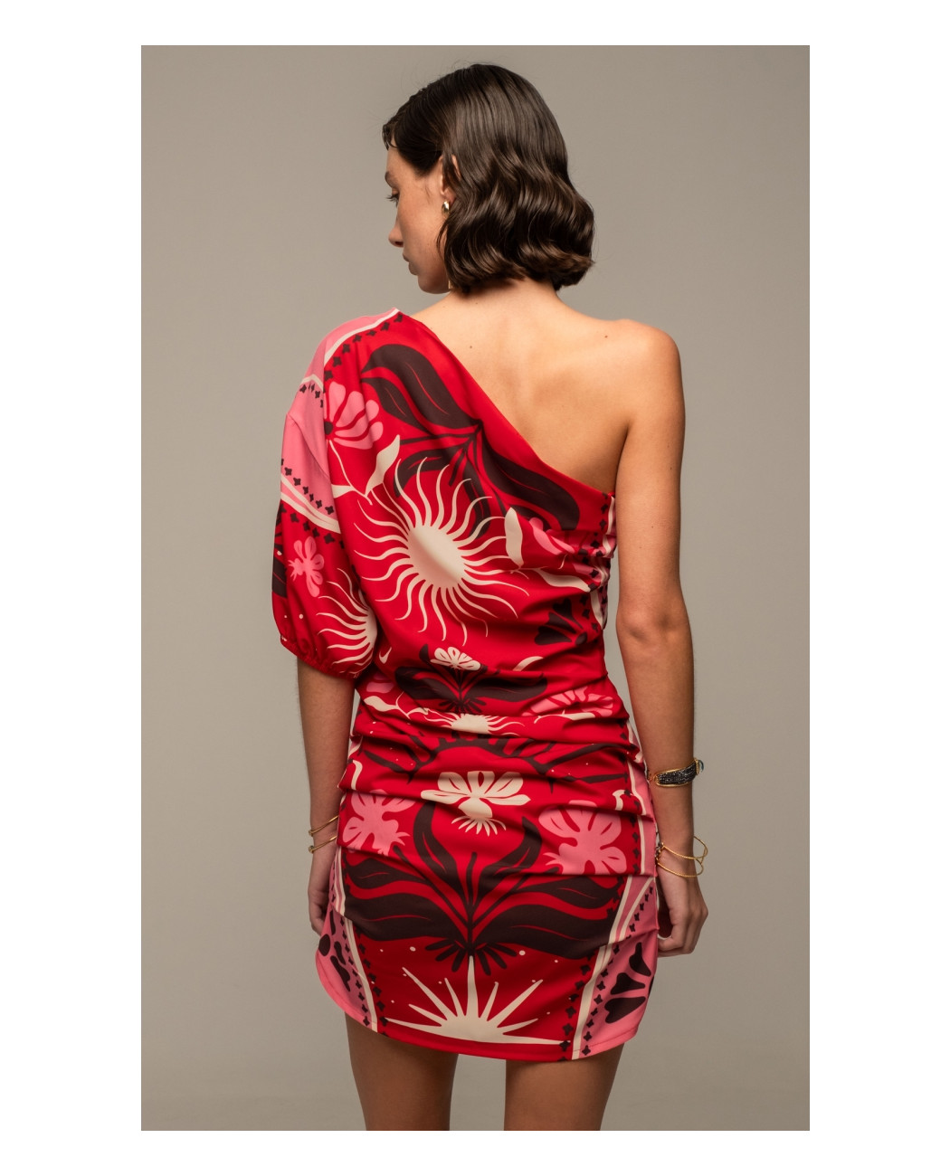 PASSIONFLOWER ONE SHOULDER MINI DRESS PASSIONFLOWER ONE SHOULDER MINI DRESS