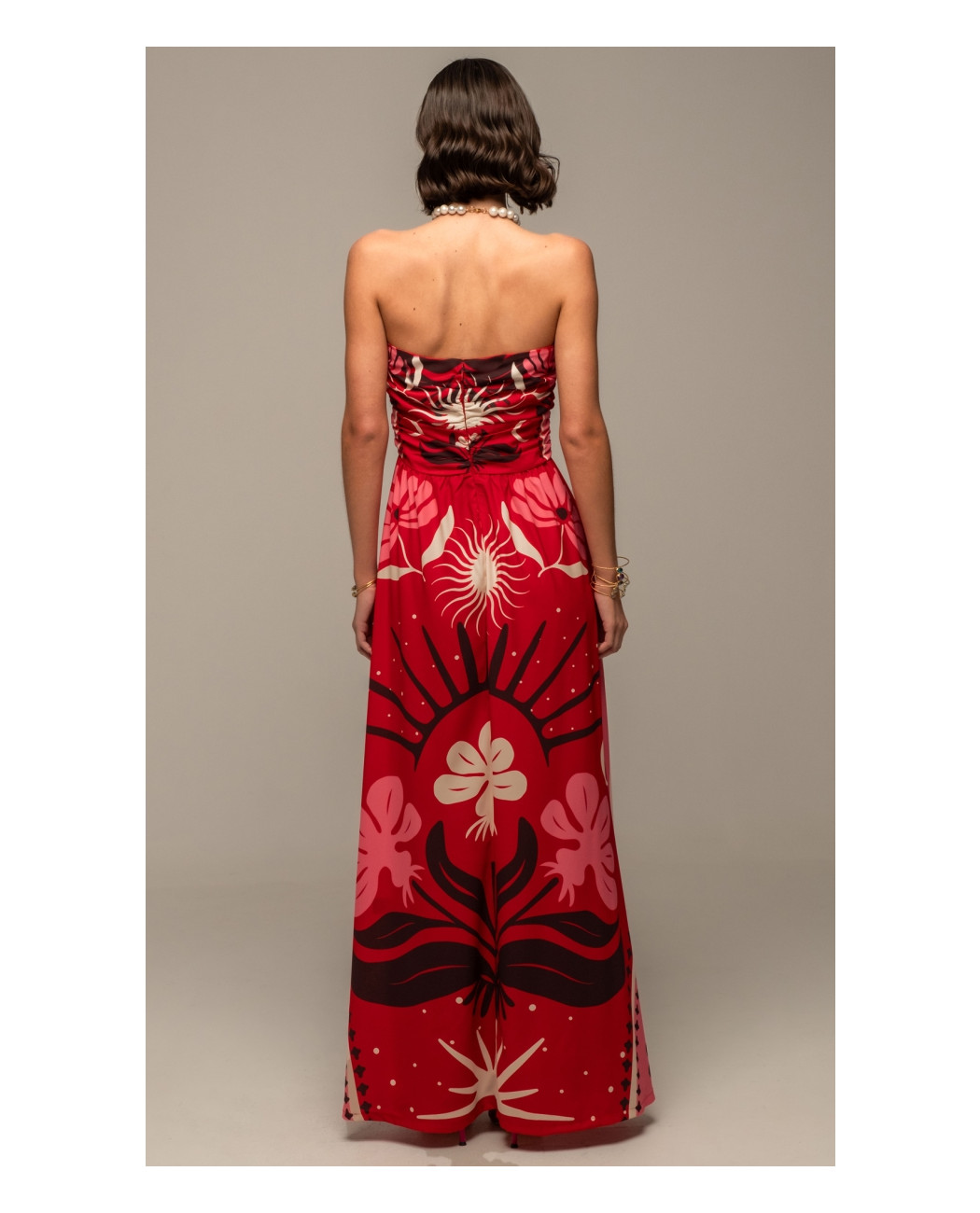 PASSIONFLOWER STRAPLESS DRESS PASSIONFLOWER STRAPLESS DRESS