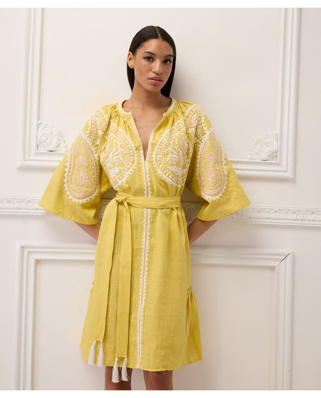 EMBROIDERED DRESS "ARETI" EMBROIDERED DRESS "ARETI"