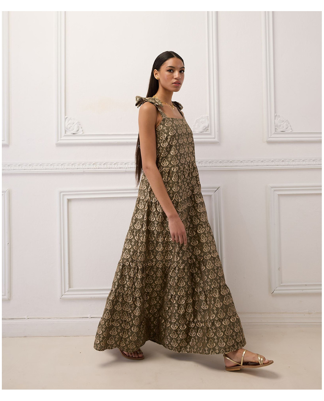 EMBROIDERED MAXI DRESS "CANNES" EMBROIDERED MAXI DRESS "CANNES"