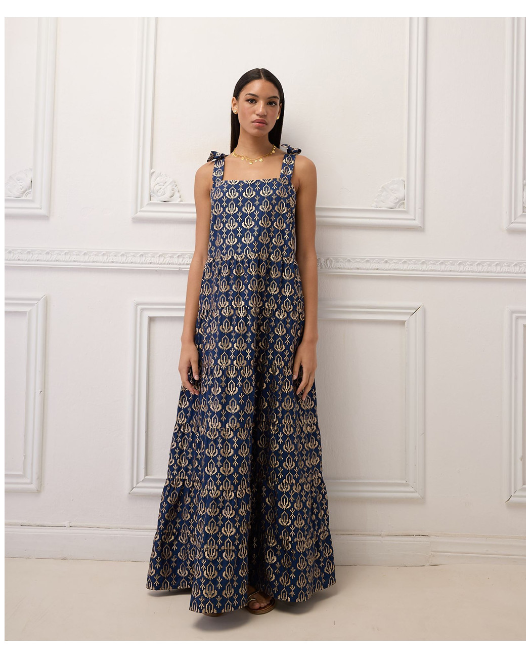 EMBROIDERED MAXI DRESS "CANNES" EMBROIDERED MAXI DRESS "CANNES"