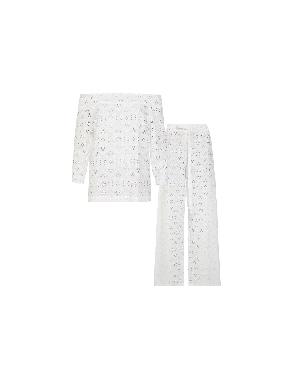 EMROIDERED TOP AND PANTS "ARGY" SET EMROIDERED TOP AND PANTS "ARGY" SET