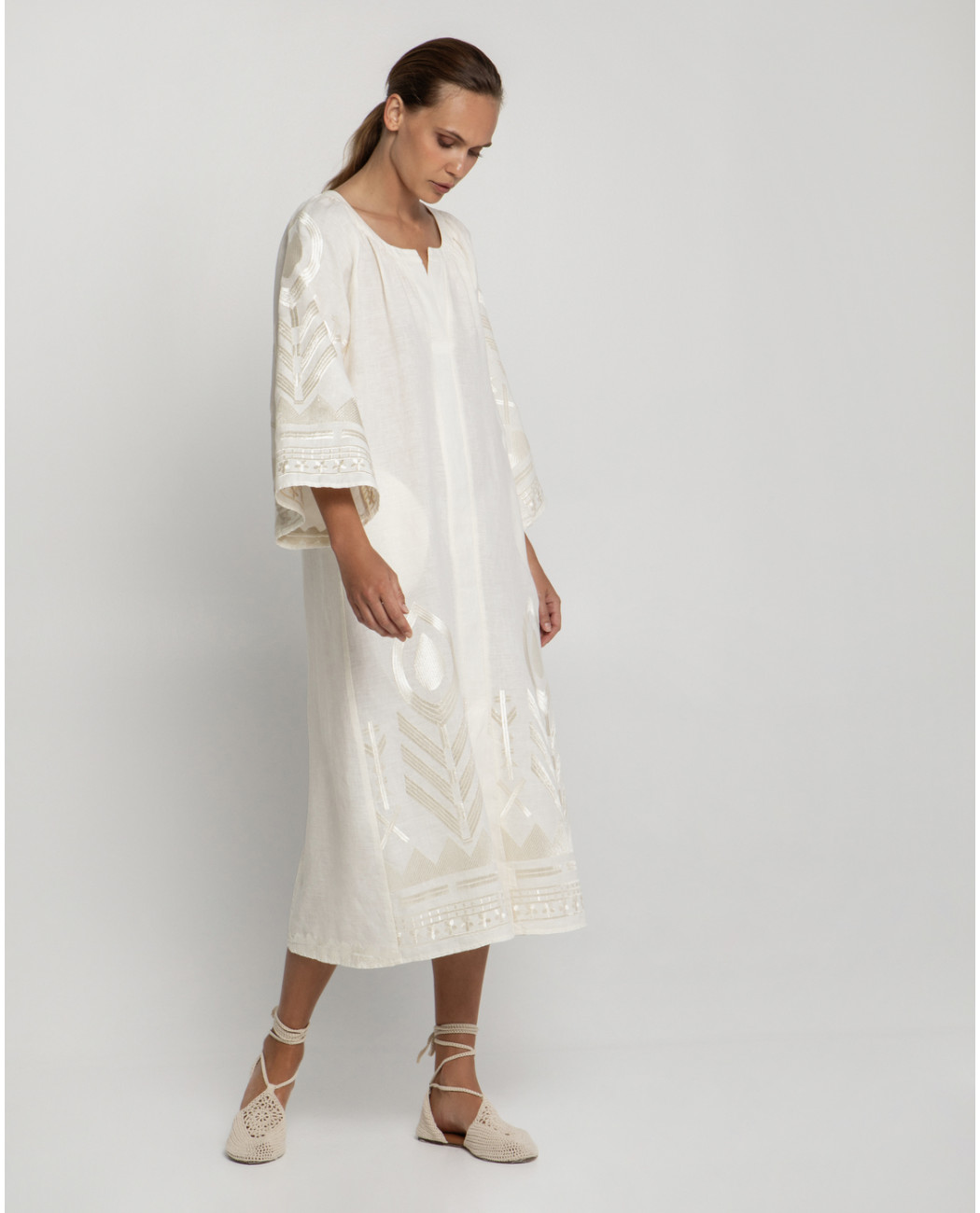 LONG EMBROIDERED DRESS LONG EMBROIDERED DRESS