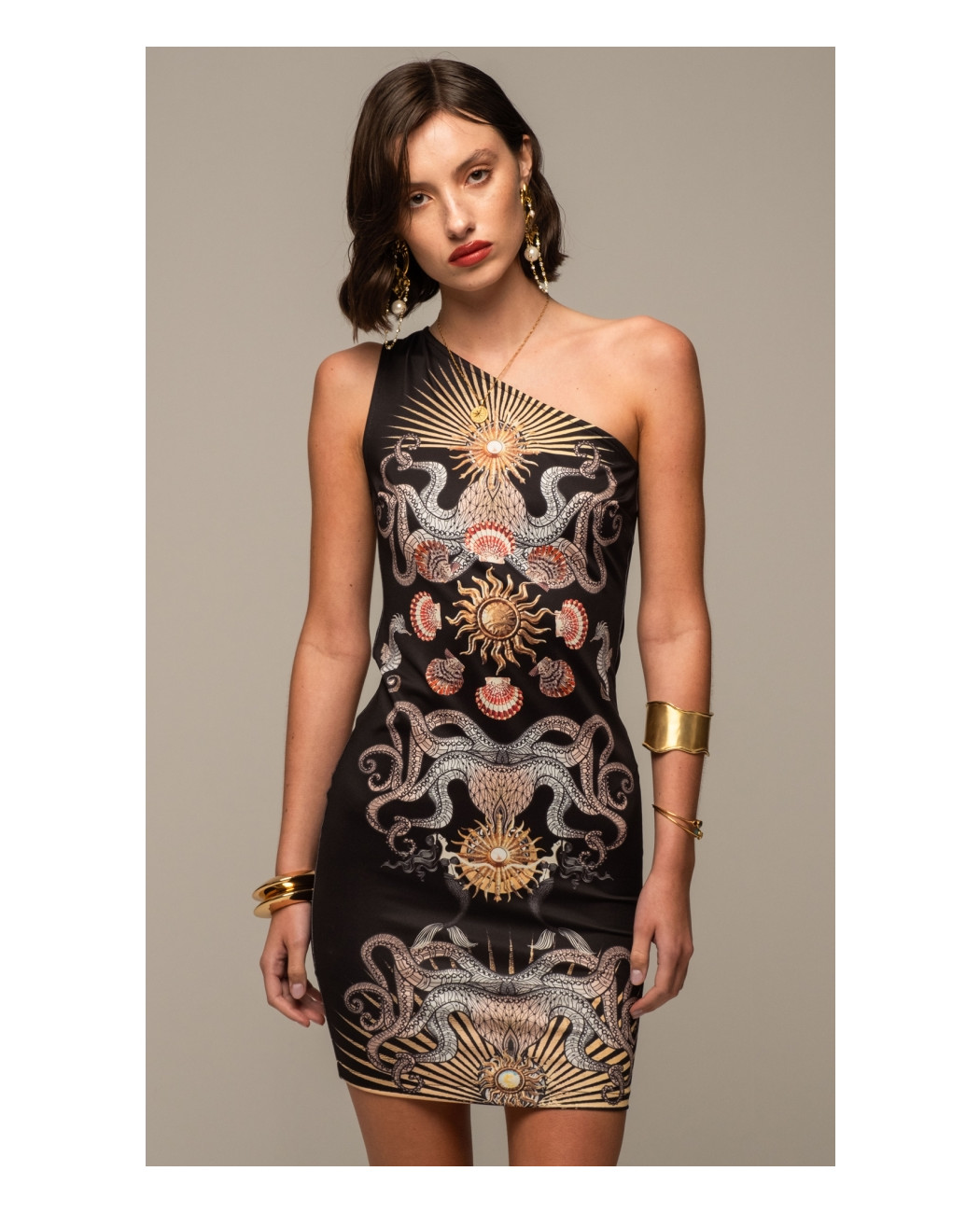 ABYSS ONE SHOULDER BODYCON DRESS ABYSS ONE SHOULDER BODYCON DRESS